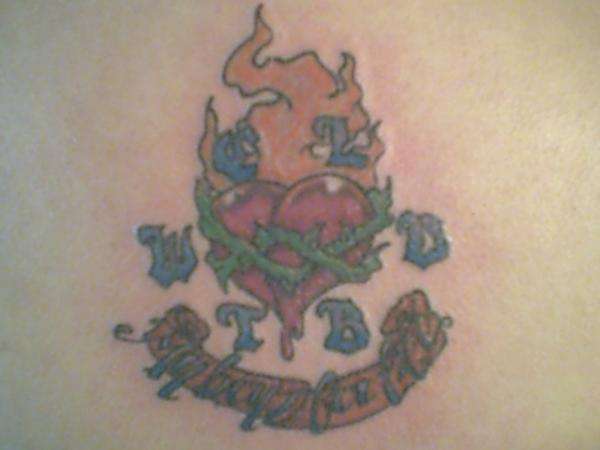 HEARTS AND INITIALS tattoo