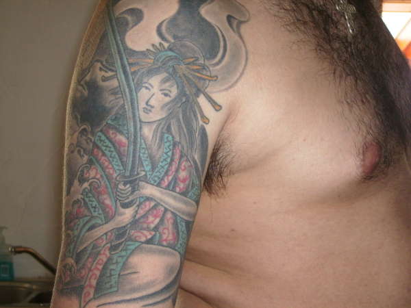 Japanese Geisha Warrior tattoo