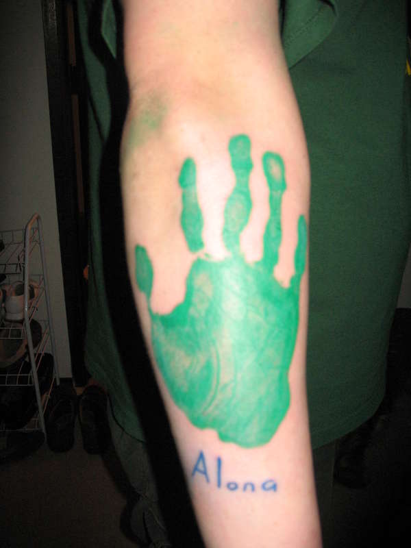 Oldest daughter's print tattoo
