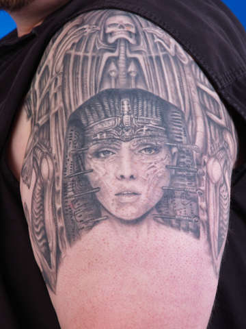 H.R. Gieger's Blondie tattoo