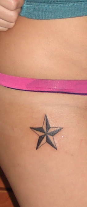 nautical star hip tattoo