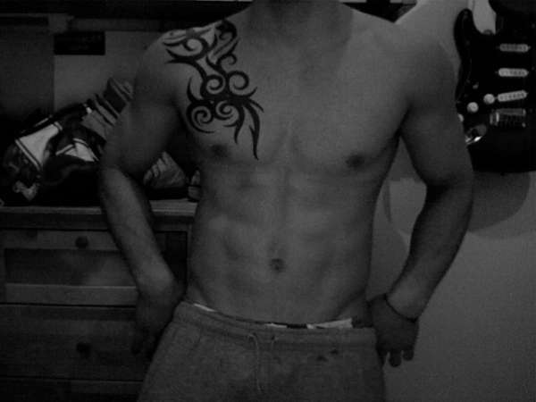 Tribal Chest tattoo