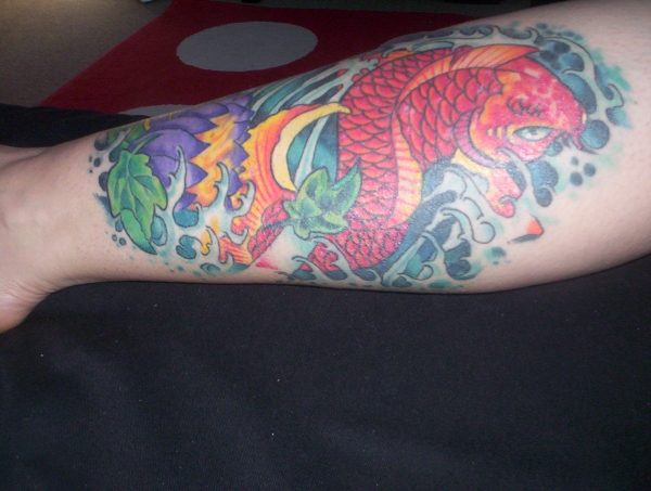 Kelly's Koi tattoo