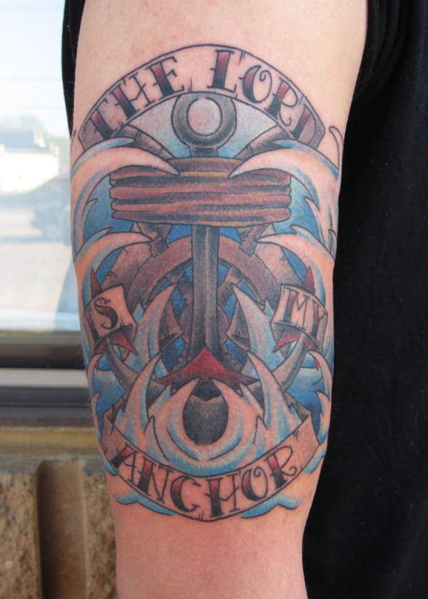 The Lord Is My Anchor tattoo