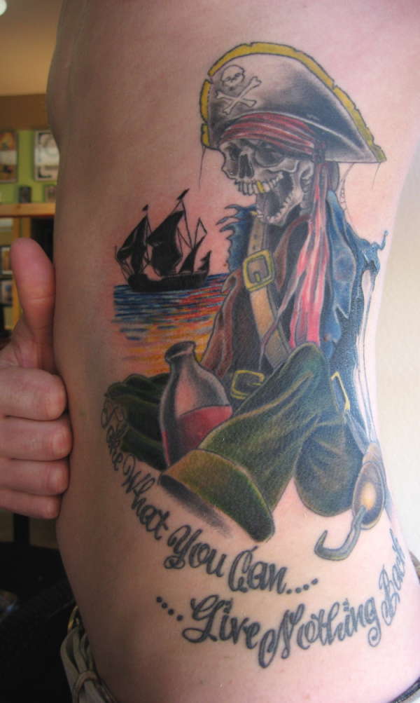 The pirate, with color tattoo