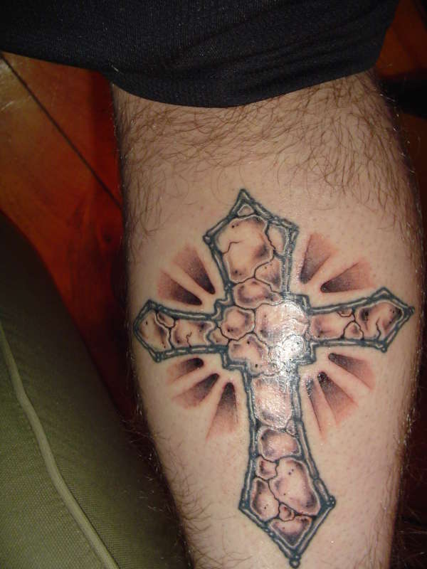 cross finished tattoo