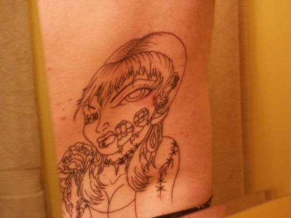 zombie girl tattoo