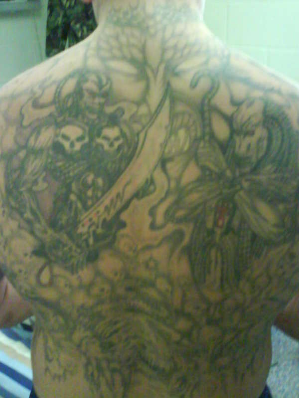 the devils back tattoo