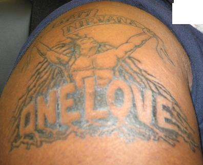 ONE LOVE tattoo