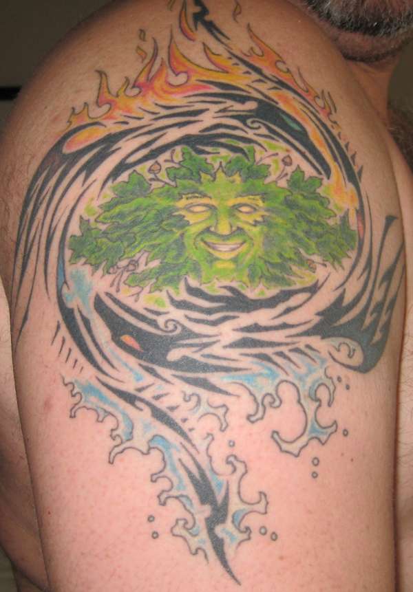 Earth Wind Fire Water tattoo