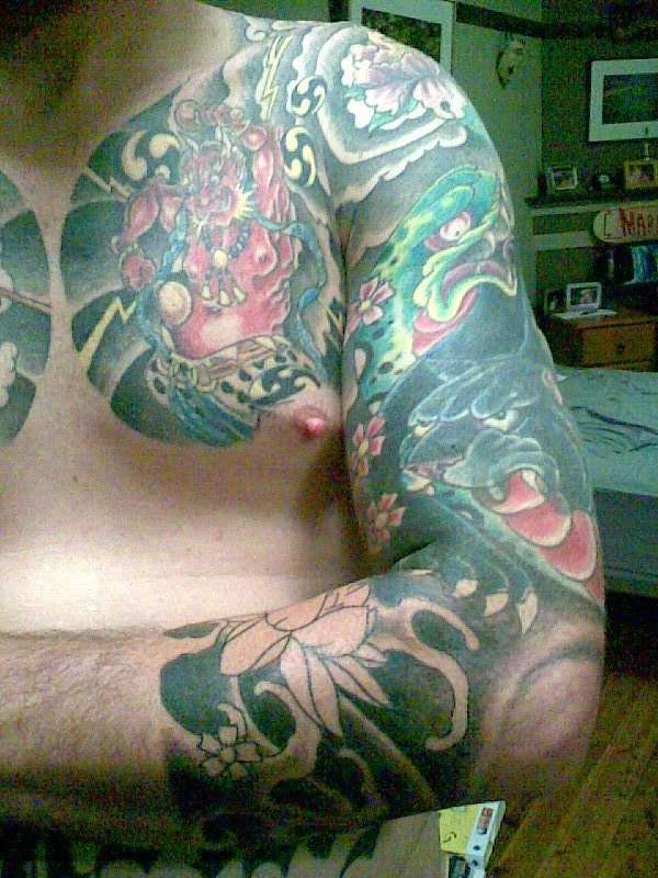 japanese chest/arm tattoo