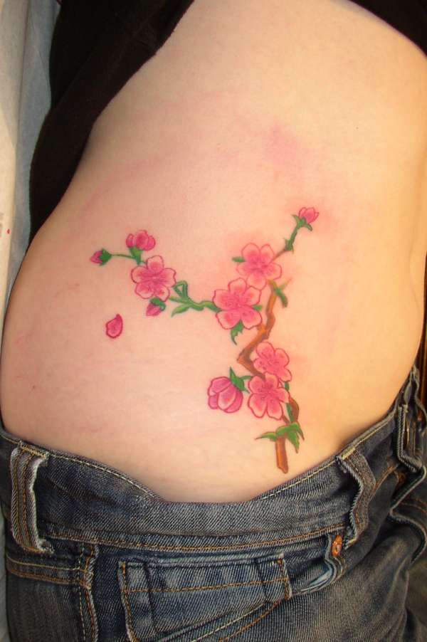 very cherry belly blossom tattoo