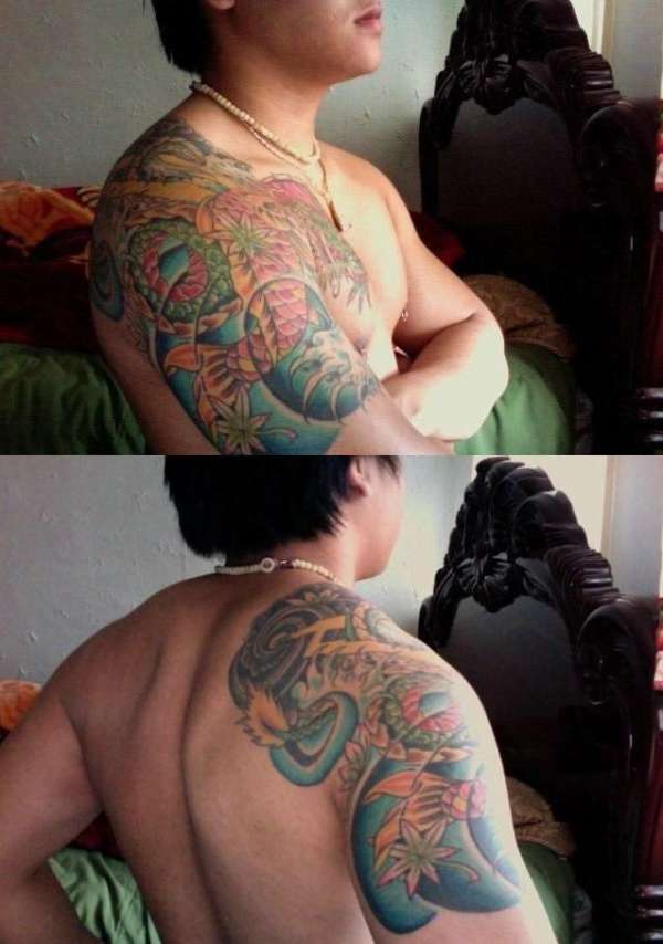 Dragon and Koi tattoo