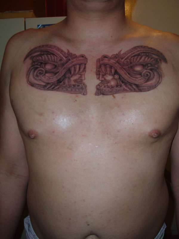Human dragon tattoo
