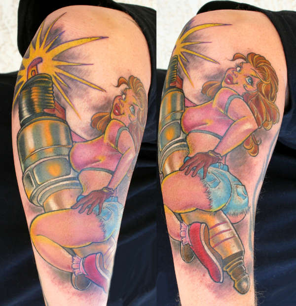 Sparky Pinup! tattoo