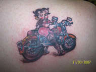 Biker Betty Boop tattoo