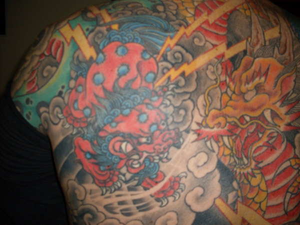 japanese foo dog. tattoo
