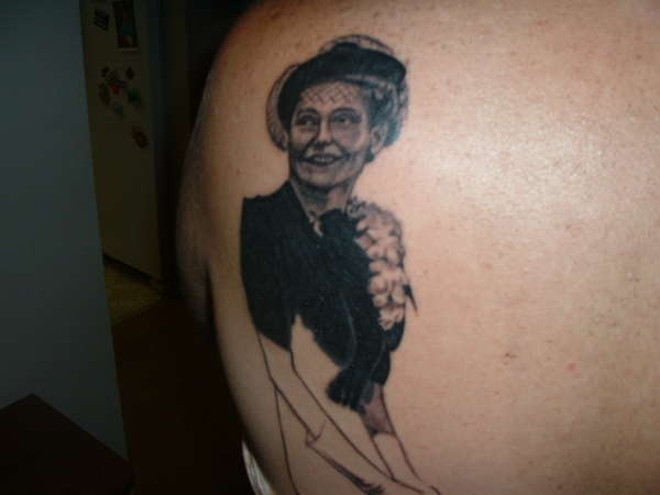 my gram's wedding pic tattoo