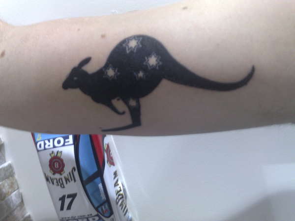 Kangaroo - Southern Cross tattoo