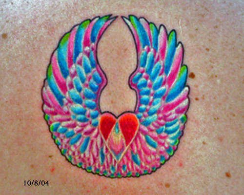 Buddhist Wings tattoo