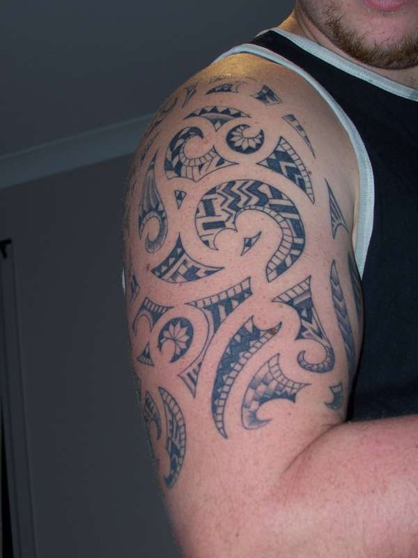 tribal, maori style tattoo