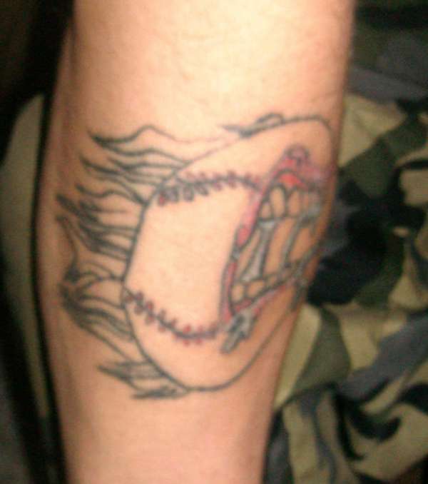 flying baseball tattoo tattoo