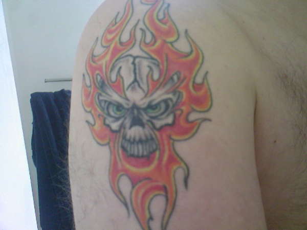 Hot Skull tattoo