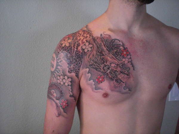 Dragon quarter sleeve/chest tattoo