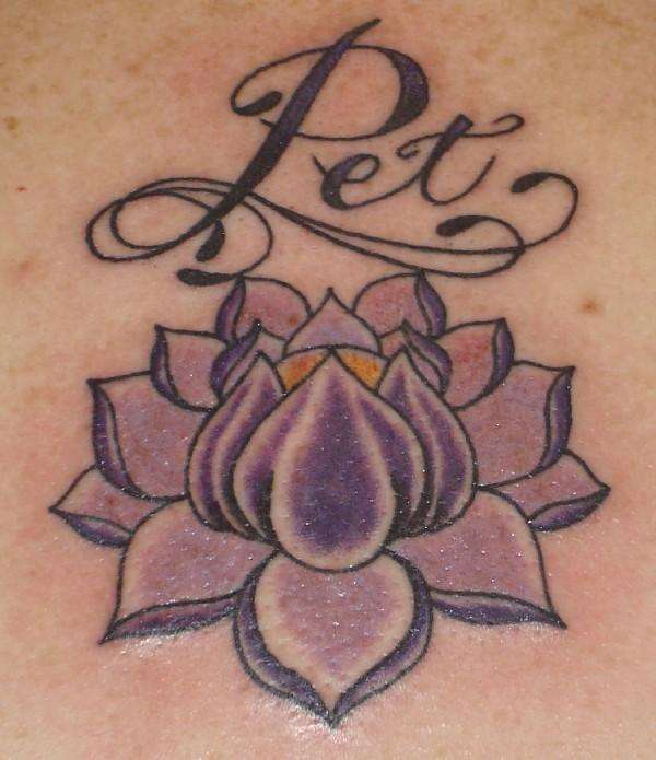 Middle of Back Lotus tattoo
