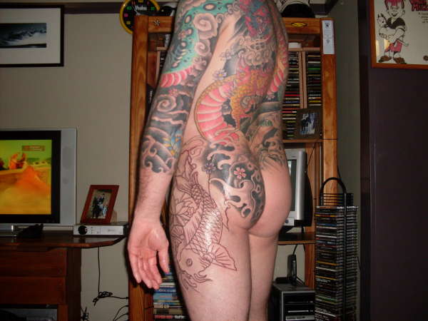 japanese bodysuit in progress tattoo