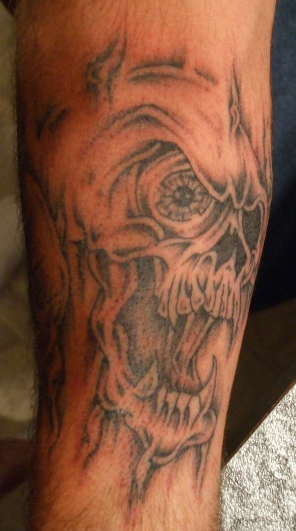 Skull Cover up tattoo