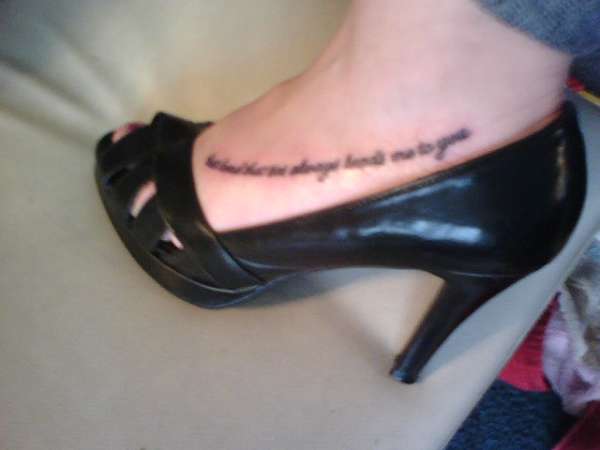 foot tattoo...a little blurry in the pic tattoo