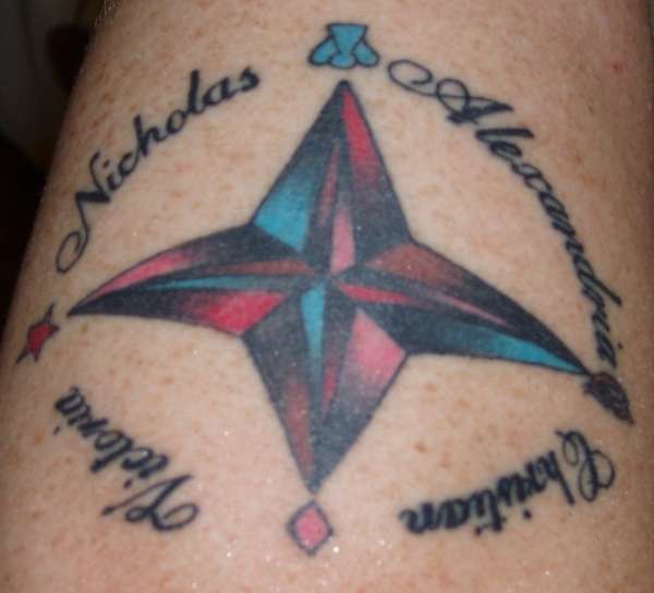 star upside down tattoo