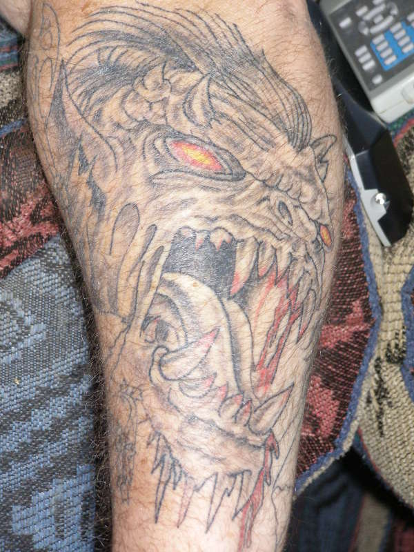 demon  head tattoo