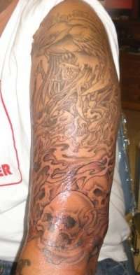 phoenix/eagle carcass/skulls.. tattoo