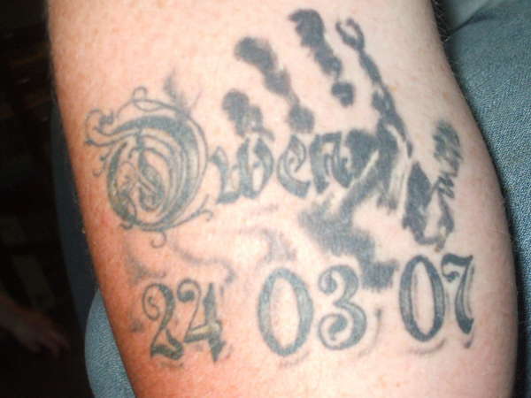 son's handprint tattoo
