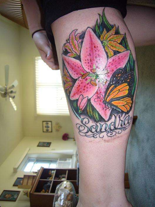 Flower piece tattoo