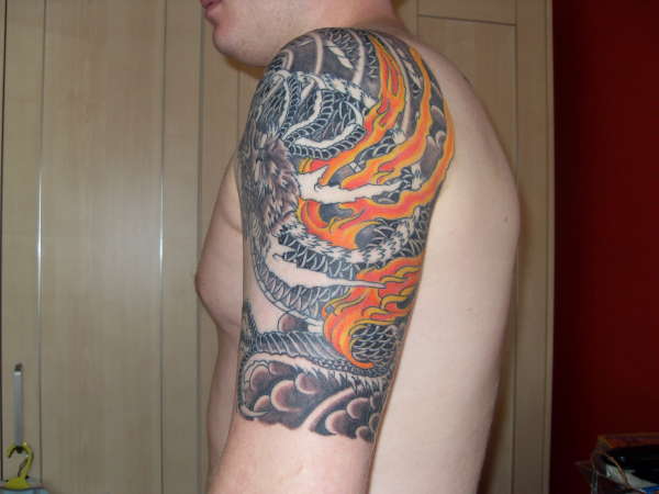 3rd session of dragon tattoo