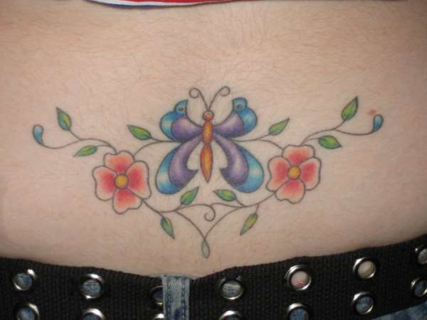 Butterfly/Flowers tattoo