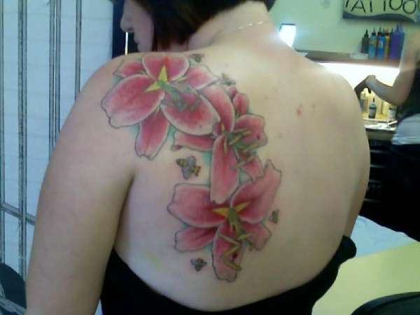 Finished lillies tattoo