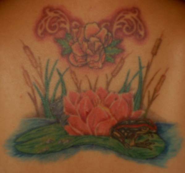 my back....will be one solid back piece in the years to come tattoo