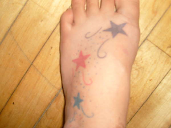 stars on my foot tattoo