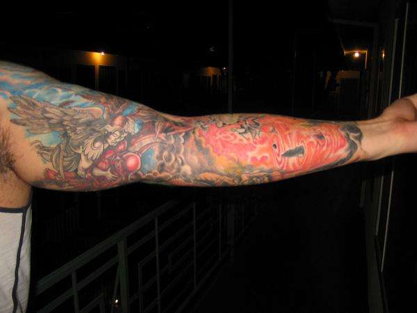 Good V.S. Evil Sleeve (inside) tattoo