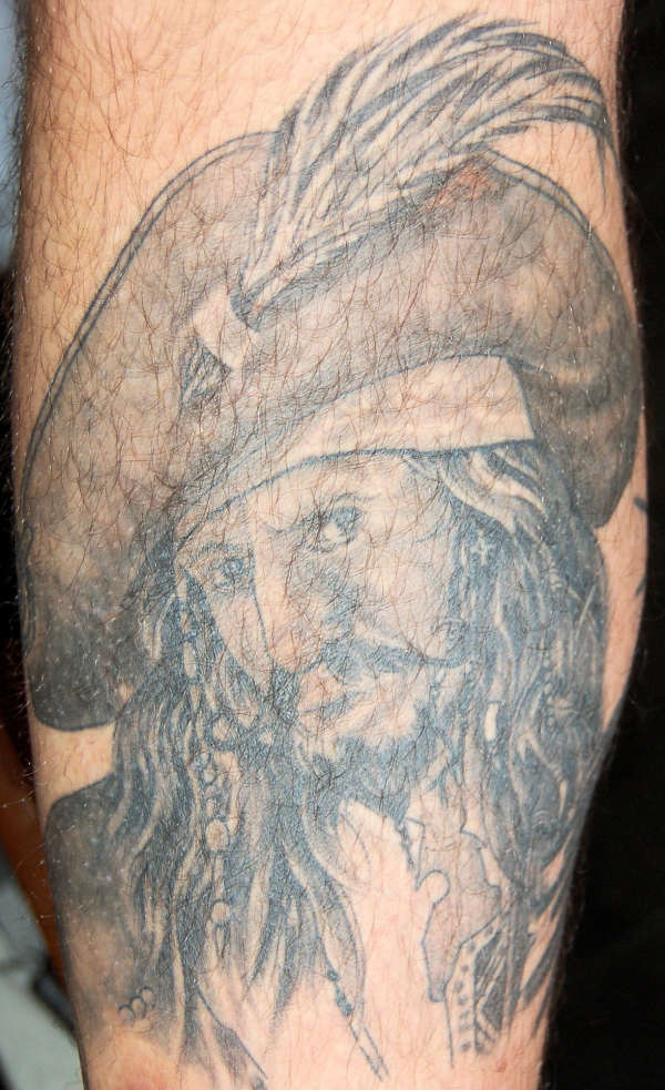 kieth richards in pirates of the caribbean tattoo