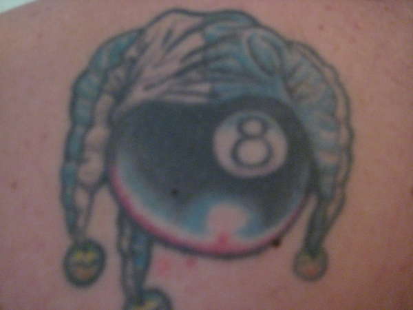 eightball jester tattoo