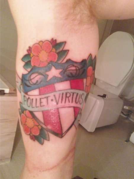 Pollet Virtus means virtue prevails tattoo
