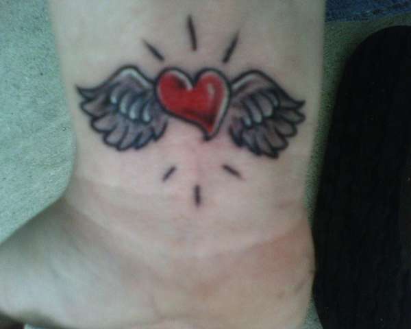 Heart w/ Angel Wings tattoo
