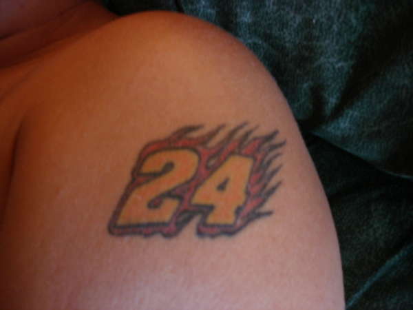 Jeff Gordon #24 tattoo
