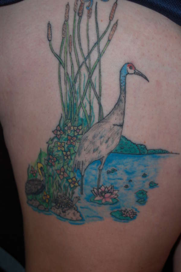 sandhill crane tattoo tattoo