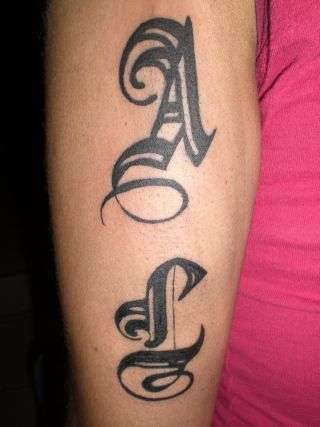 initials tattoo